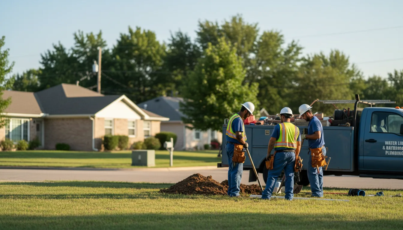 Residential water line and bathroom plumbing service in Grand Saline, TX
